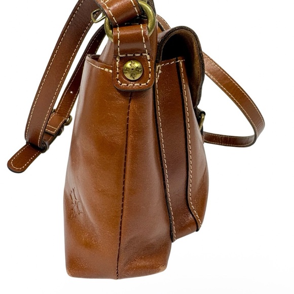 Patricia Nash Avellino Brown Full Grain Leather Adjustable Strap Crossbody Bag - Picture 3 of 16